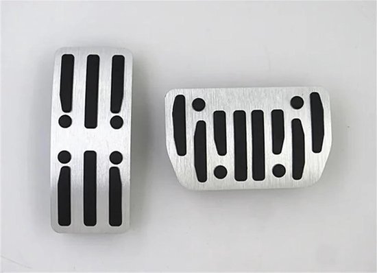 Pedaalhoezen Auto - Remgaspedaal Covers - Verbeterde Rijveiligheid - Antislip Aluminiumlegering - Set van 2 - Zilver