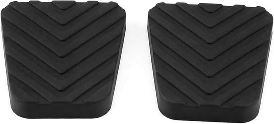 Pedaalhoezen Auto - Remkoppelinghoezen Rubber - Veiliger Rijden - Maximale Contactoppervlak - 10 x 6 x 2 cm - Zwart