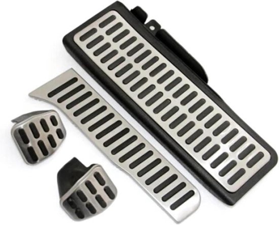 Pedaalhoezen Auto - Roestvrijstalen Pedalen - Verbeterde Grip - Antislip Oppervlak - 4 Stuks - Metaal