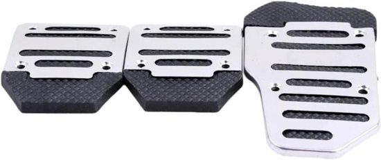 Pedaalhoezen Auto - Universele Set - Veiliger Rijden - Antislip Ontwerp - 1 Set - Zilver
