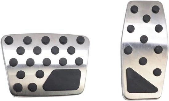 Pedaalhoezen Auto - Voetpedaal Covers - Veilig Rijden - Verbeterde Grip - One Size - Aluminium