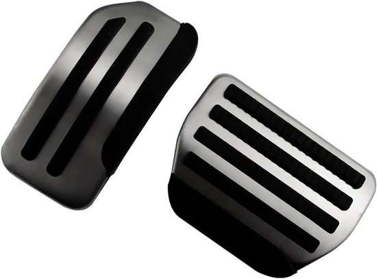 Pedaalhoezen Auto - Voetpedaal Covers - Veiliger Rijden - Antislip Ontwerp - Set van 3 - Zilver Zwart