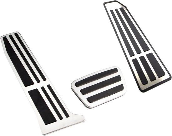 Pedaalhoezen Auto - Voetpedaal Covers - Verbeter Rijcomfort - Antislip Roestvrij Staal - AT 3PCS - Zilver
