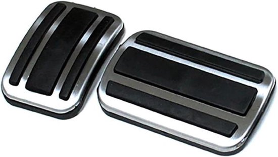 Pedaalhoezen Auto - Voetpedaal Covers - Verbeter Rijervaring - Antislip Rubber Grip - AT MT - Zilver
