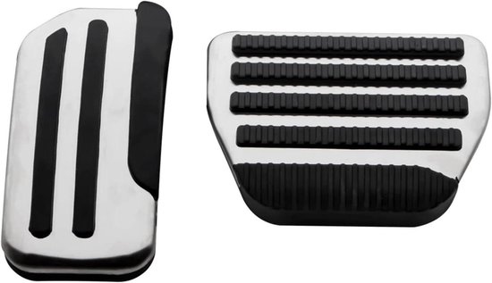 Pedaalhoezen Auto - Voetpedaal Covers - Verbeterde Grip - Antislip Oppervlak - 2 stuks - Zilver