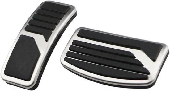 Pedaalhoezen Auto - Voetpedaal Covers - Verbeteren Rijervaring - Antislip Rubber - 25 x 10 x 5 cm - Zilver