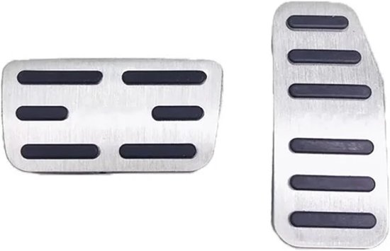 Pedaalhoezen Auto - Voetpedalen Set - Veiliger Rijden - Antislip Ontwerp - 3 Stuks - Zilver