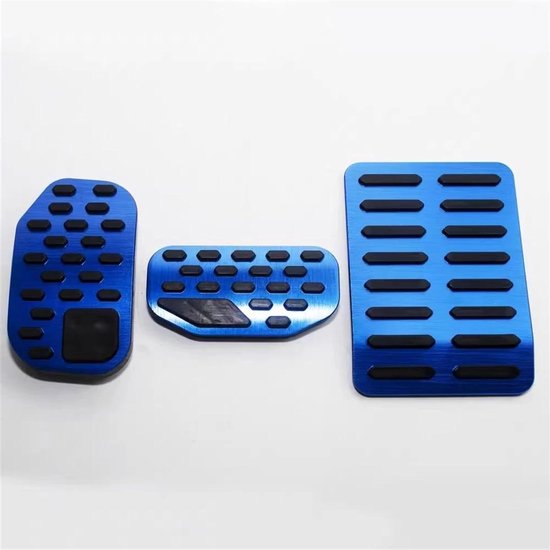 Pedaalhoezen Auto - Voetpedalen Set - Veiliger Rijden - Antislip Oppervlak - Roestvrij Staal - Blauw