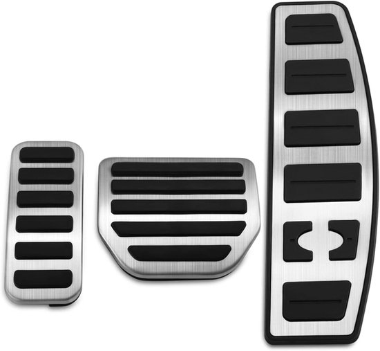 Pedaalhoezen Auto - Voetsteun Covers - Veiliger Rijden - Antislip Oppervlak - 3 Delig - Zilver