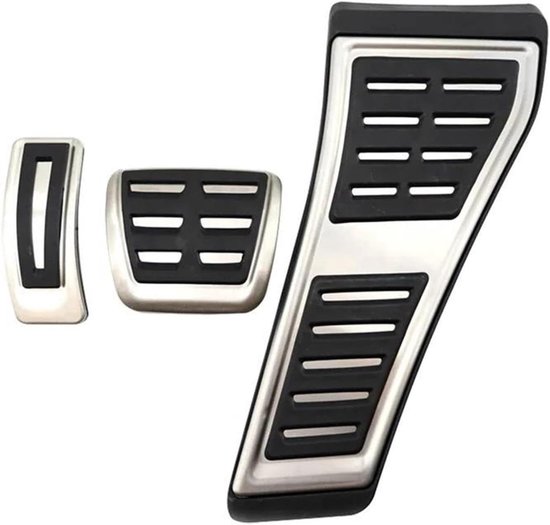 Pedaalhoezen Auto - Voetsteun Covers - Verbeter Rijcomfort - Maximale Contactoppervlak - Set van 2/3 - Zilver