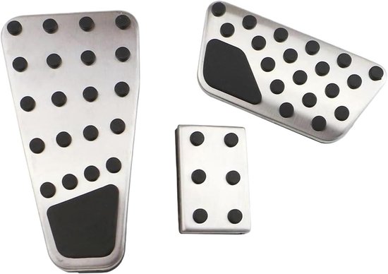 Pedaalhoezen Auto - Voetsteun Covers - Verbeter Rijervaring - Roestvrij Staal - One Size - Zilver