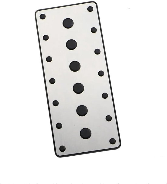 Pedaalhoezen Auto - Voetsteun Pedaal - Veiliger Rijden - Antislip Grip - 25x10x5 cm - Zilver
