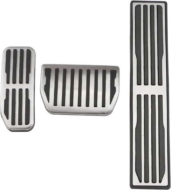 Pedaalhoezen Auto - Voetsteun Pedaal - Verbeterde Grip - Roestvrij Staal Rubber - AT met Rustpedaal - Metaal