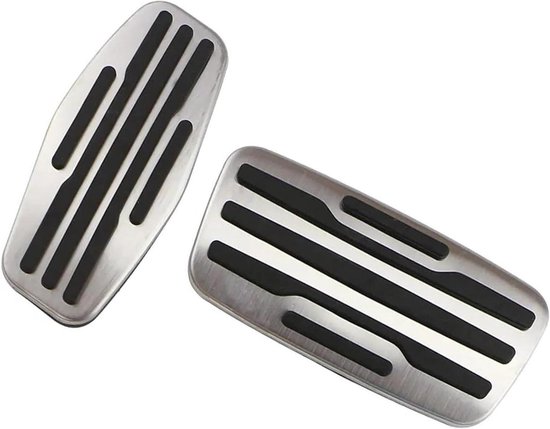 Pedaalhoezen Auto - Voetsteun Pedalen - Veilig Rijden - Antislip Ontwerp - One Size - Zilver Zwart