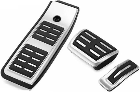 Pedaalhoezen Auto - Voetsteun Pedalen - Verbeteren Rijervaring - Antislip Aluminium - Set van 2 - Zilver