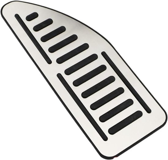 Pedaalhoezen Auto - Voetsteun Plaat - Verbeterde Grip - Antislip Ontwerp - 150 g - Zilver