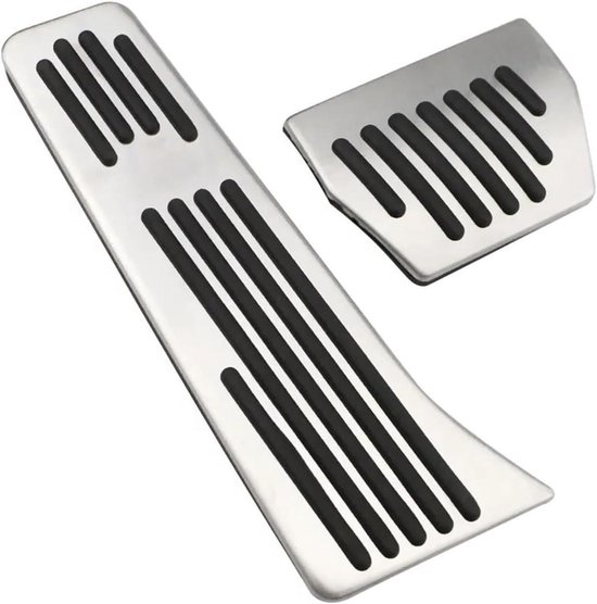 Pedaalhoezen Auto - Voetsteun Set - Verbeterde Rijervaring - Antislip Ontwerp - Universele Pasvorm - Zilver