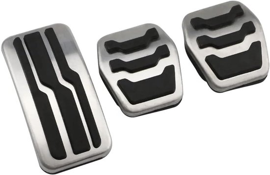 Pedaalhoezen Roestvrij Staal - Auto Interieur - Veiliger Rijden - Antislip Ontwerp - 25 x 10 x 5 cm - Zilver