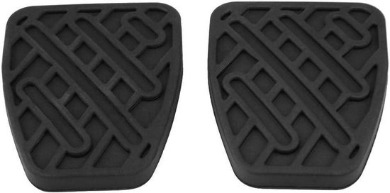 Pedaalhoezen Rubber - Rem en Koppelingspedaal - Veiliger Rijden - Hoge Slijtvastheid - 77 mm Lengte - Zwart