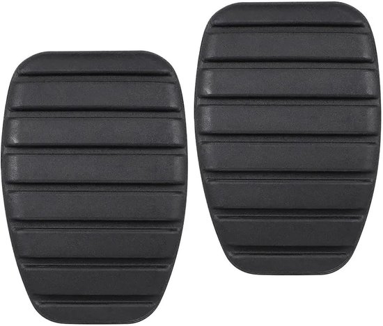 Pedaalhoezen Rubber - Remkoppelingspedaalpads Antislip - Veiliger Rijden - Universele Pasvorm - 2 Stuks - Zwart