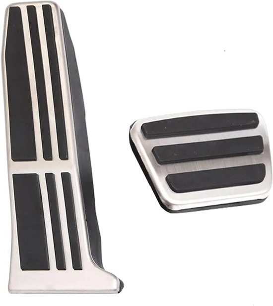 Pedaalhoezen RVS - Voetpedalen Pad - Verbeter Rijervaring - Antislip Rubberstrips - 2 Stuks - One Color