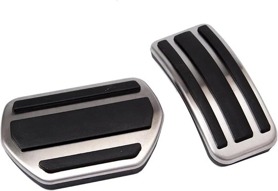 Pedaalhoezen Set - Antislip Pedalen - Verbeter Rijervaring - Duurzame Rubber Constructie - 3 Stuks - Zilver