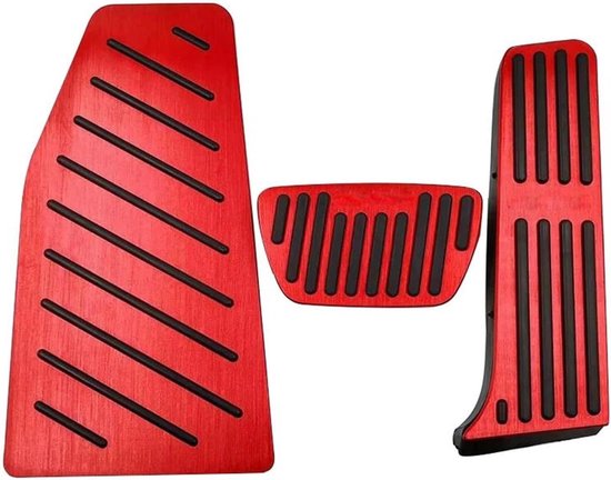 Pedaalhoezen Set - Auto Accessoires - Veilig Rijden - Antislip Ontwerp - 3 Stuks - Rood