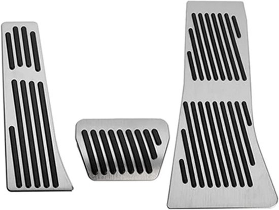Pedaalhoezen Set - Auto Accessoires - Verbeter Rijervaring - Antislip Aluminium - Specifieke Modellen - Zilver