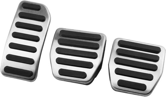 Pedaalhoezen Set - Auto Accessoires - Verbeterde Grip - Antislip Oppervlak - 25 x 10 x 5 cm - Zilver
