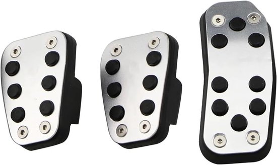 Pedaalhoezen Set - Auto Interieur - Comfortabel Rijden - Antislip Ontwerp - 3 Delig - Aluminium