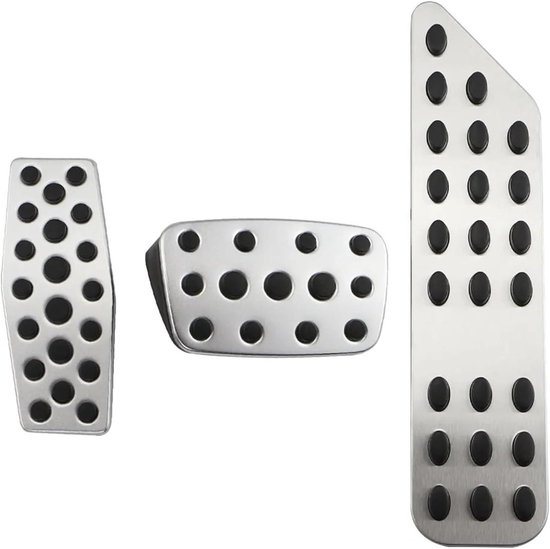 Pedaalhoezen Set - Auto Interieur - Veiliger Rijden - Antislip Oppervlak - 3 Stuks - Metaal