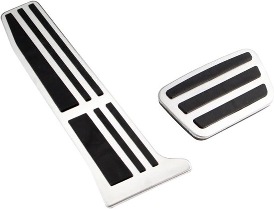 Pedaalhoezen Set - Auto Interieur - Verbeter Rijcomfort - Geen Boren Installatie - One Size - Zilver