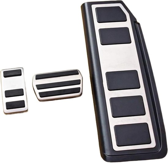 Pedaalhoezen Set - Auto Interieur - Verbeter Rijden - Antislip Ontwerp - 3 Delig - Zilver