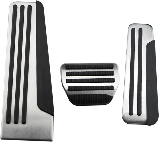 Pedaalhoezen Set - Auto Interieur - Verbeter Rijervaring - Antislip Rubber - 3 Delen - Metaal