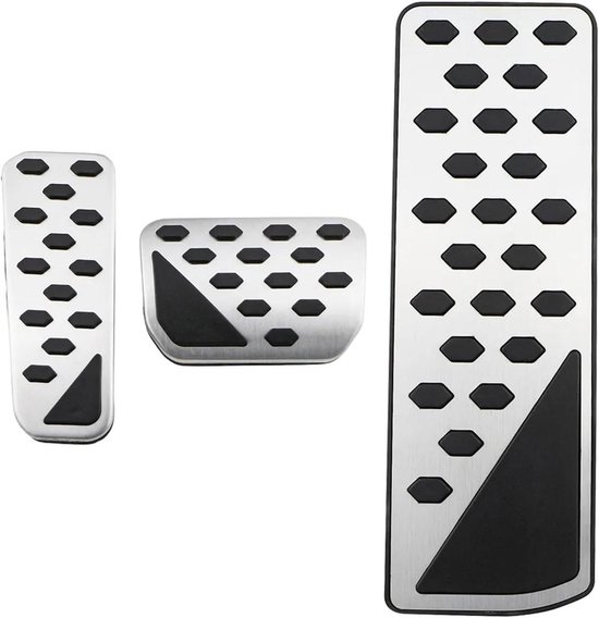 Pedaalhoezen Set - Auto Interieur - Verbeter Rijervaring - Antislip Rubber - AT met rust - Metaal