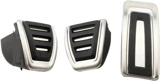 Pedaalhoezen Set - Auto Interieur - Verbeterde Grip - Antislip Ontwerp - MT Versie - Zilver Zwart