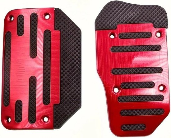 Pedaalhoezen Set - Auto Pedaal Beschermers - Veiliger Rijden - Antislip Oppervlak - Universele Pasvorm - Rood