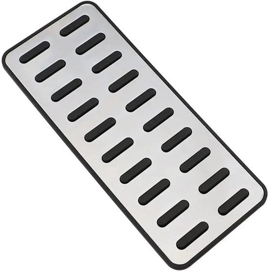 Pedaalhoezen Set - Auto Pedaal Covers - Verbeterde Grip - Roestvrij Staal - One Size - Zilver