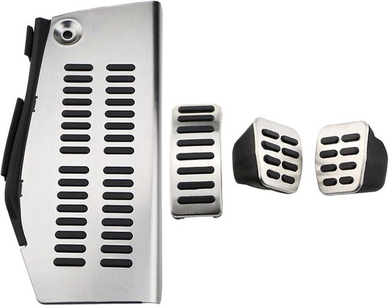 Pedaalhoezen Set - Auto Pedaal Covers - Verbeterde Rijveiligheid - Antislip Oppervlak - Universeel - Zilver