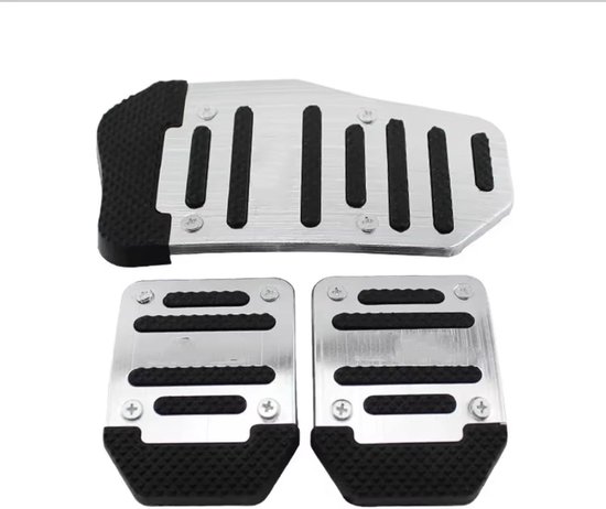 Pedaalhoezen Set - Auto Pedaal - Veiliger Rijden - Antislip Ontwerp - Universeel - Zilver
