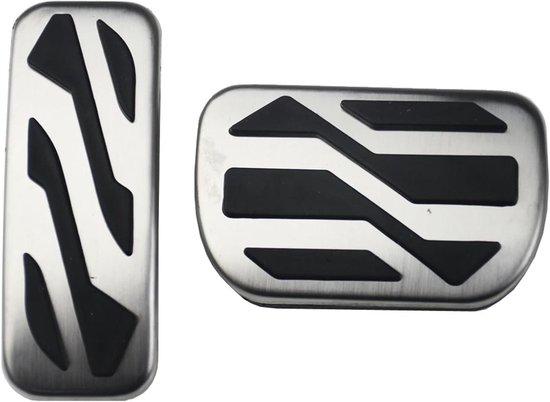 Pedaalhoezen Set - Auto Pedaal - Veiliger Rijden - Antislip Rubber - One Size - Zilver