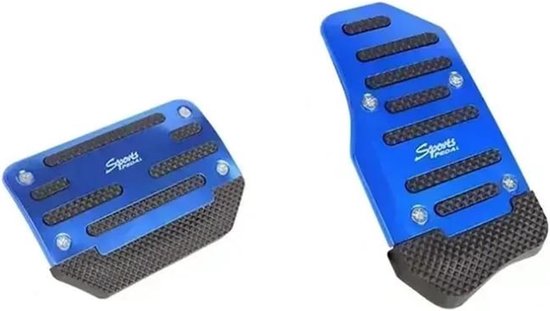 Pedaalhoezen Set - Auto Pedaal - Verbeterde Grip - Universele Pasvorm - Aluminiumlegering - Blauw
