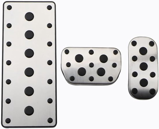 Pedaalhoezen Set - Auto Pedalen - Verbeterde Grip - Antislip Ontwerp - 3 Stuks - Zwart