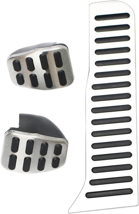 Pedaalhoezen Set - Auto Pedalen - Verbeterde Grip - Antislip Rubber - 3 Stuks - Zwart