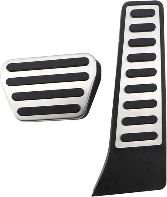 Pedaalhoezen Set - Auto Pedalen - Verbeterde Grip - Roestvrij Staal - L323 L322 - Zilver