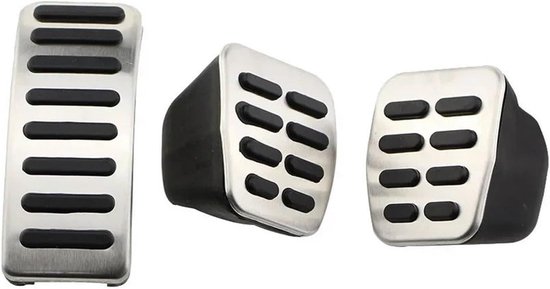 Pedaalhoezen Set - Auto Pedalen - Verbeteren Rijgrip - Antislip Oppervlak - 3 Stuks - Metaal