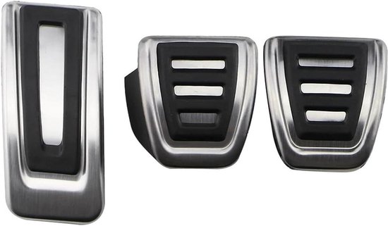 Pedaalhoezen Set - Auto Sport Pedalen - Veilig Rijden - Roestvrij Staal - Niet Gespecificeerd - Zwart Zilver