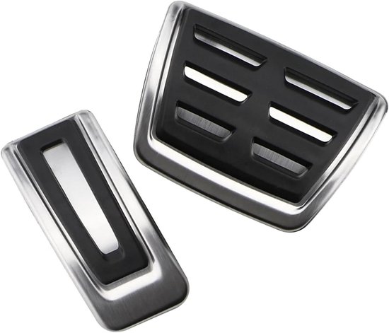 Pedaalhoezen Set - Auto Styling - Verbeter Rijervaring - Antislip Ontwerp - Roestvrij Staal - Zwart Zilver