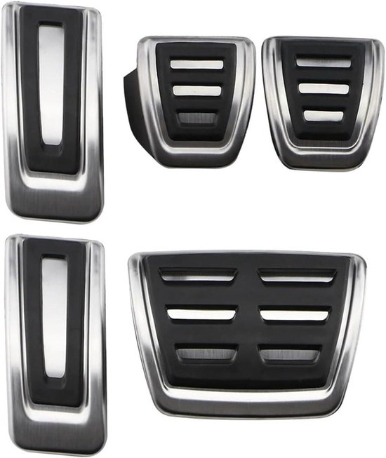 Pedaalhoezen Set - Auto Styling - Verbeterde Grip - Roestvrij Staal - MT - Zilver