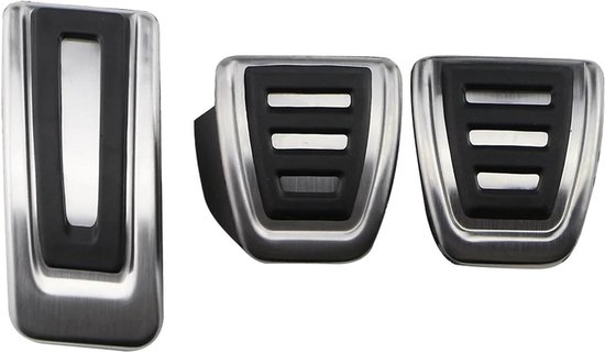 Pedaalhoezen Set - Auto Styling - Verbeterde Grip - Roestvrij Staal - Standaard Maat - Zilver